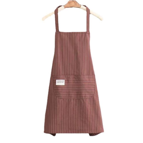 Striped Sleeveless Cotton Kitchen Apron – Breathable, Stylish Design - Image 4