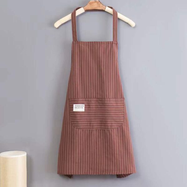 Striped Sleeveless Cotton Kitchen Apron – Breathable, Stylish Design - Image 2