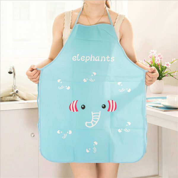 Cute Cartoon PVC Kitchen Apron – Oil-proof, Fun, and Stain-resistant - Image 9