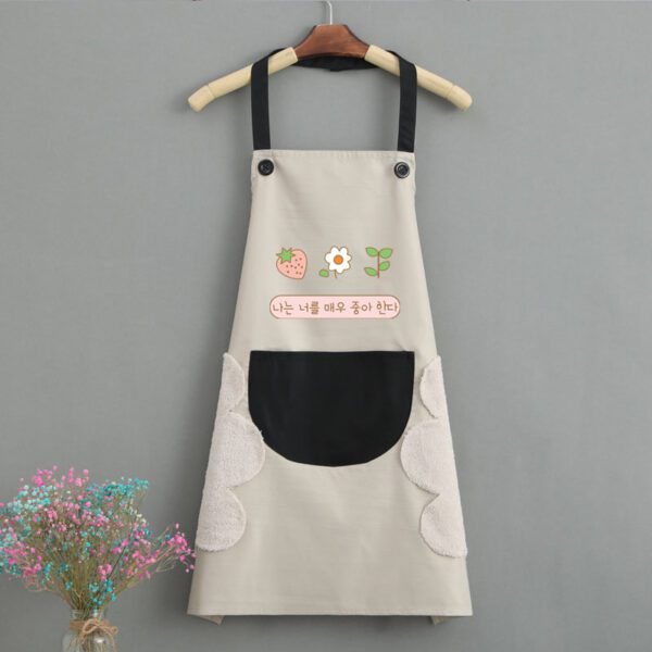 Korean Style Waterproof Kitchen Apron – Chic & Practical - Image 6