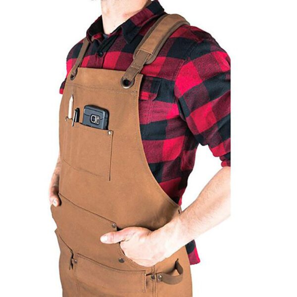 Waterproof Canvas Wax Apron – Durable Workwear Essential - Image 4