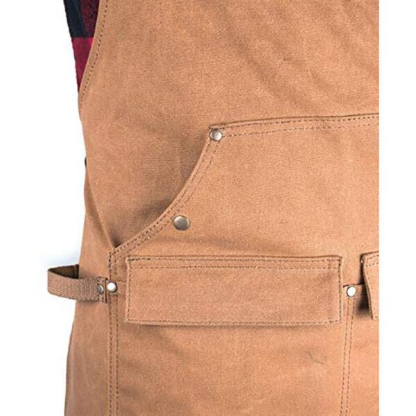 Waterproof Canvas Wax Apron – Durable Workwear Essential - Image 2
