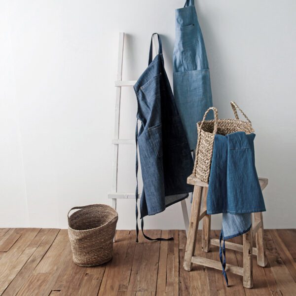 Japanese Denim Cotton Apron – Stylish Kitchen Essential - Image 4