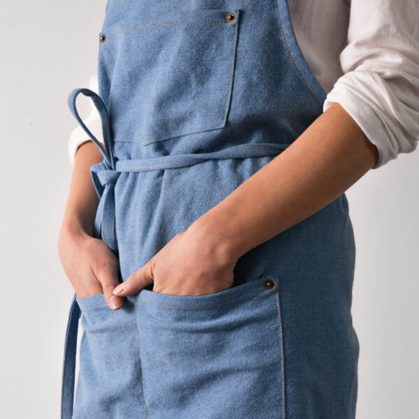 Japanese Denim Cotton Apron – Stylish Kitchen Essential - Image 5
