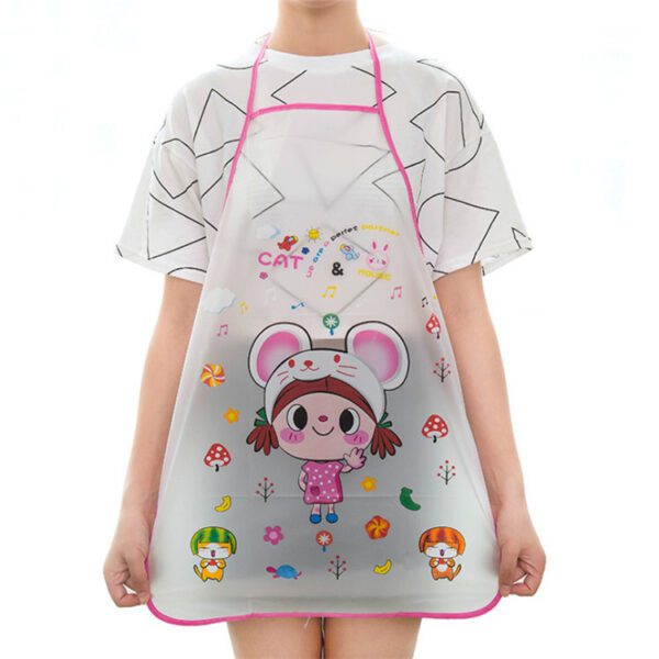 Cute Cartoon PVC Kitchen Apron – Oil-proof, Fun, and Stain-resistant - Image 3