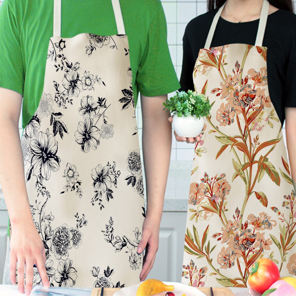 Pastoral Flower Series Kitchen Apron
