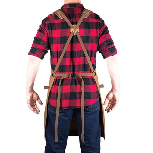 Waterproof Canvas Wax Apron – Durable Workwear Essential - Image 3