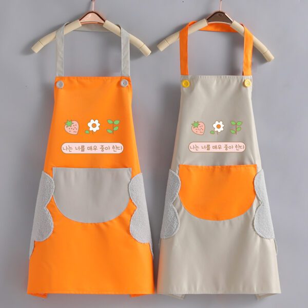 Korean Style Waterproof Kitchen Apron – Chic & Practical - Image 9