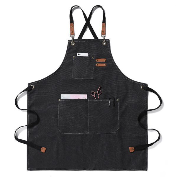 Thickened Canvas Jean Apron for Home & Barista Use - Image 8
