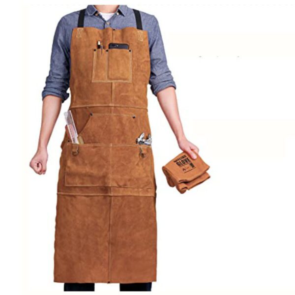Woodworking Electrician Apron – Stylish Floral Workwear - Image 3