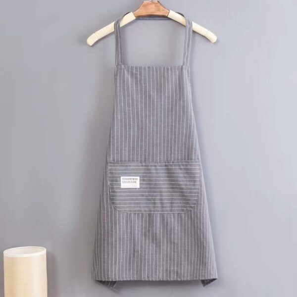Striped Sleeveless Cotton Kitchen Apron – Breathable, Stylish Design - Image 7