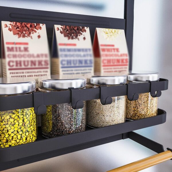 "Magnetic Wall-Mounted Kitchen Shelf - Durable Metal, Neat Storage" - Image 4