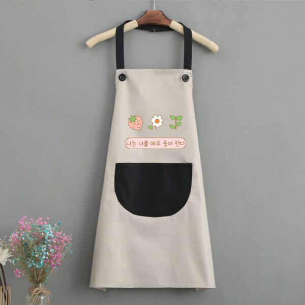 Korean Style Waterproof Kitchen Apron – Chic & Practical - Image 2