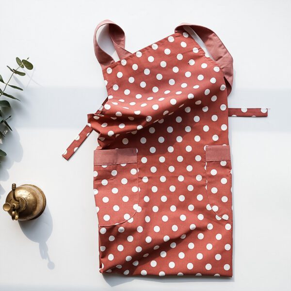 Quick-Drying Vest-Style Polka-Dot Stripe Apron - Stylish & Fun - Image 4