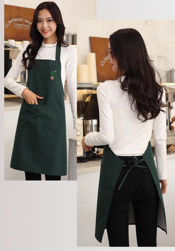 Oil Proof Apron Cute Cartoon Kitchen – Waterproof PVC Protection - Image 4