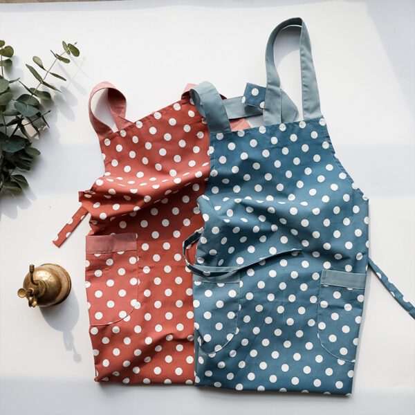Quick-Drying Vest-Style Polka-Dot Stripe Apron - Stylish & Fun - Image 2