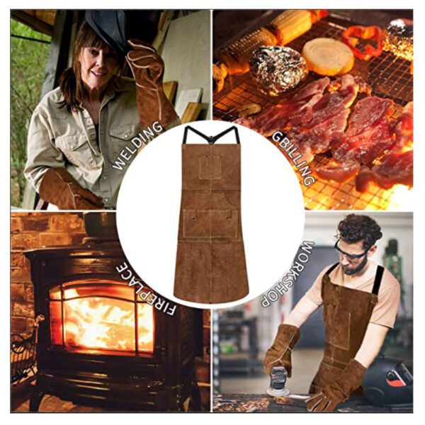 Woodworking Electrician Apron – Stylish Floral Workwear - Image 8