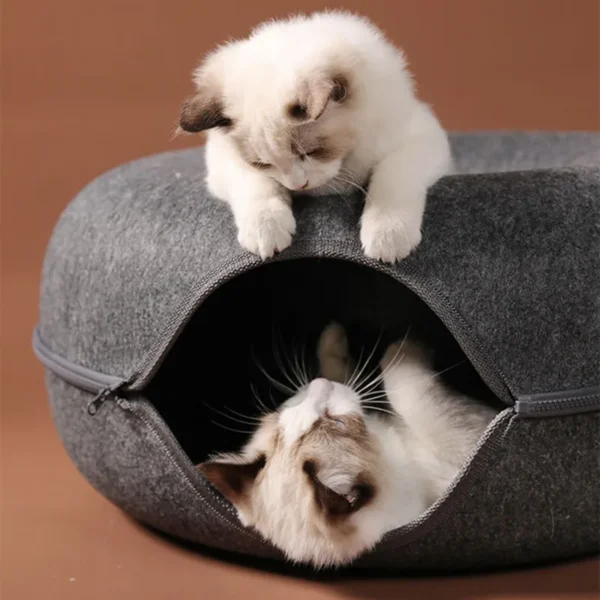 Donut Cat Bed Pet Cat Tunnel - Image 3