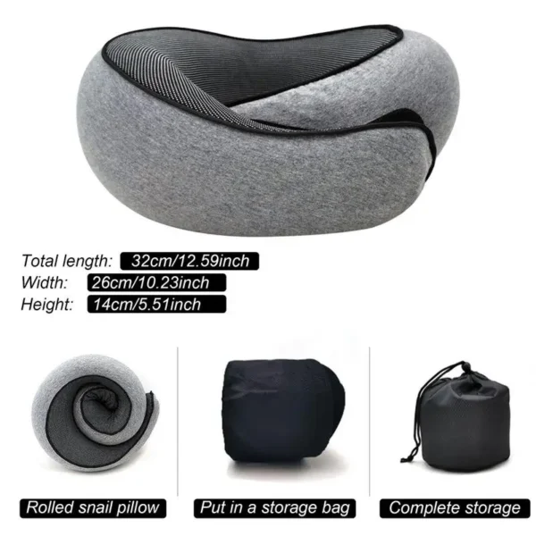 Ultimate Comfort On-the-Go: Ergonomic Memory Foam Travel Pillow - Image 6