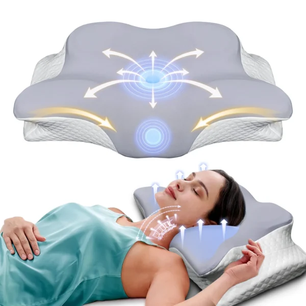 Experience Blissful Sleep: Ergonomic Butterfly Memory Foam Neck Pillow