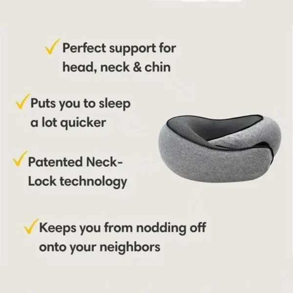 Ultimate Comfort On-the-Go: Ergonomic Memory Foam Travel Pillow - Image 4