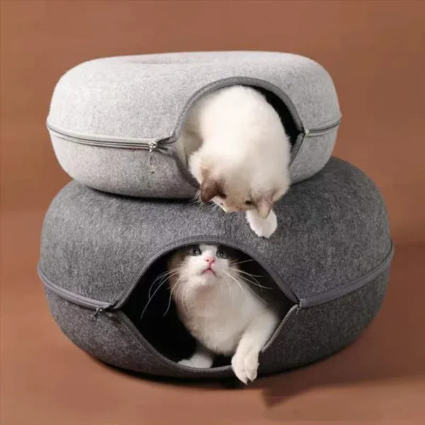 Donut Cat Bed Pet Cat Tunnel - Image 4