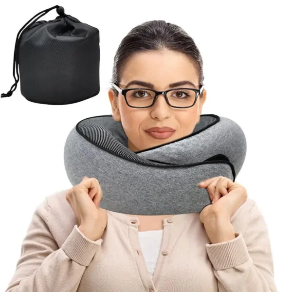 Ultimate Comfort On-the-Go: Ergonomic Memory Foam Travel Pillow