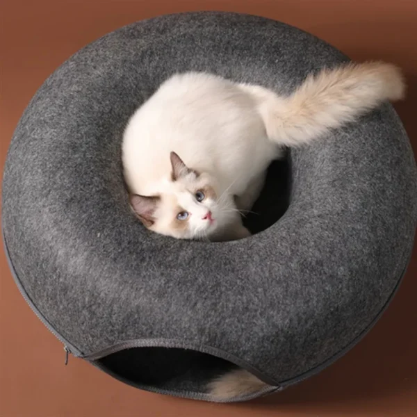 Donut Cat Bed Pet Cat Tunnel - Image 2